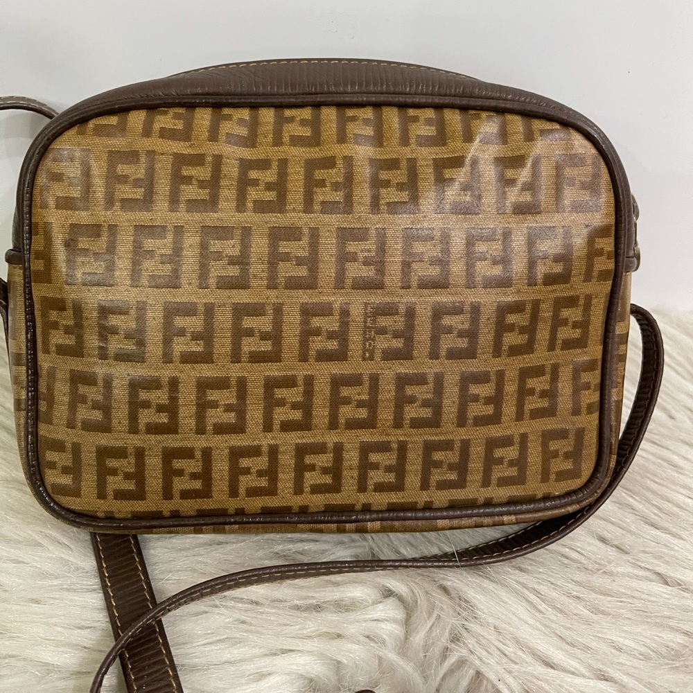 Fendi Brown Monogram Shoulder Bag - Picture 7 of 13